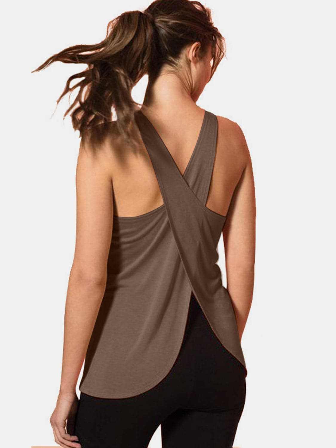 Sleek crisscross workout tank - Love Salve